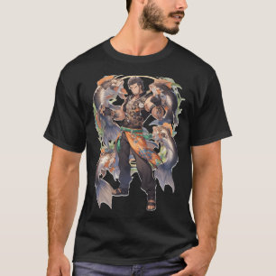 Camiseta Mundo Alternativo Praia Anime Homem Com Peixe