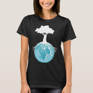 Camiseta Mundo Árvore Raiz Ambientalista E Natureza