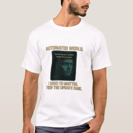 Camiseta Mundo Automatizado – Atualização de IA Glitchcore