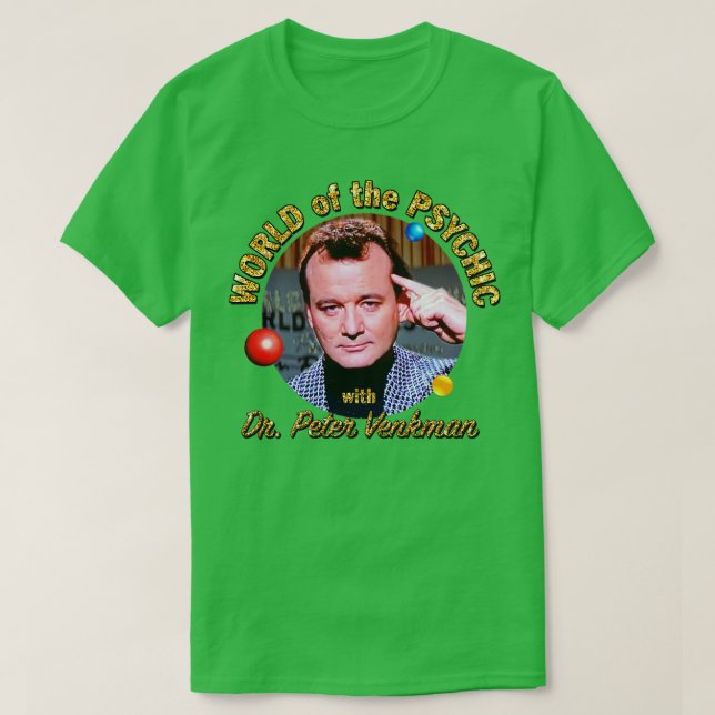 Camiseta Mundo da Psicologia com o Dr. Peter Venkman (Frente do Design)
