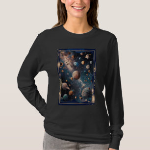 Camiseta Mundo de Alienígenas Surreal - Quebra-cabeça Cósmi