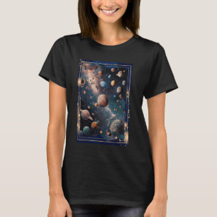 Camiseta Mundo de Alienígenas Surreal - Quebra-cabeça Cósmi