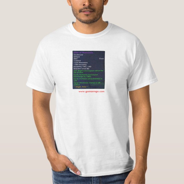 Camiseta Mundo de ManxCraft (Frente)