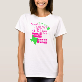 Camiseta Mundo de Texas da menina de Havaí…