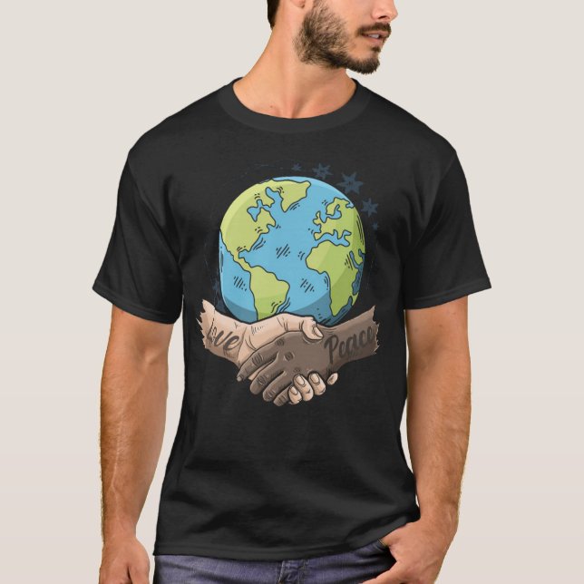 Camiseta Mundo diz não à campanha do racismo (Frente)