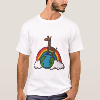 Camiseta mundo do girafa