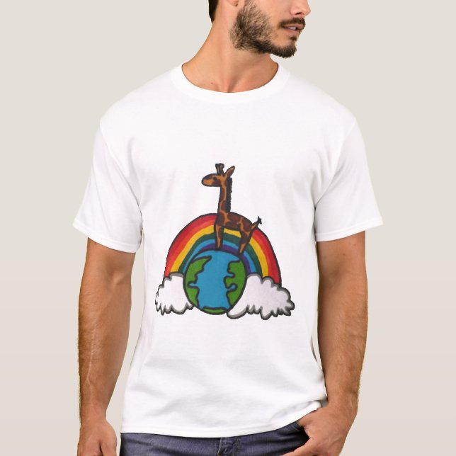 Camiseta mundo do girafa (Frente)