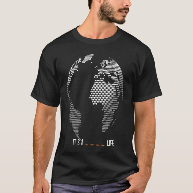 Camiseta Mundo em pontos É uma vida (Frente)