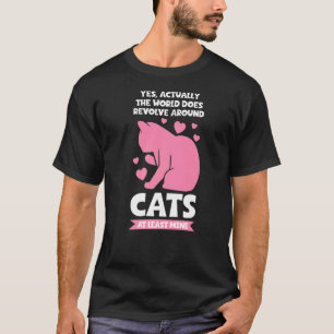 Camiseta mundo gira em torno dos gatos Gato