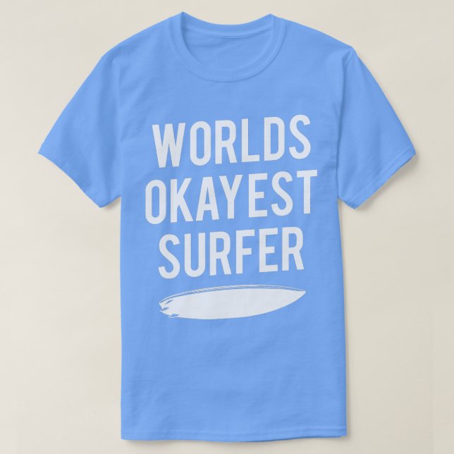 Camiseta Mundo mais surfista surfista no oceano sofisticado (Frente do Design)