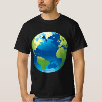 Mundo - Mapa Planeta Terra Azul Verde