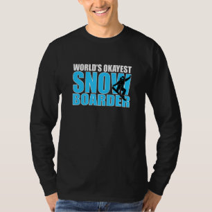 Camiseta Mundo Okayest Snowboarder Winter Sport Mountain S