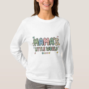Camiseta Mundo Pequeno da Mamãe Fofo- Terra Pastel Retrô