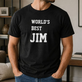 Camiseta Mundo Personalizado Divertido Melhor Jim Aniversár