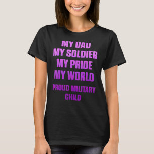 Camiseta Mundo Roxo do Mês Infantil Militar