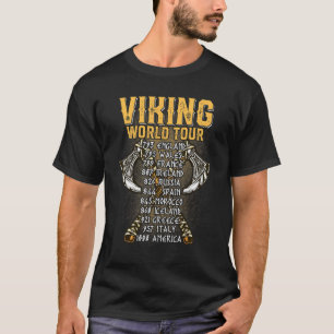 Camiseta Mundo Viking Tour Viking Nórdico Viking