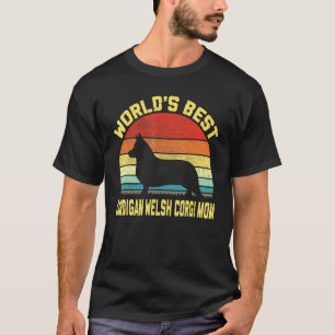 Camiseta Mundo Vintage Melhor Cardigan Mãe Welsh Corgi