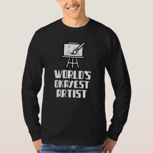 Camiseta Mundos Artista Mais Oculta Pintura de Bobo Preguiç