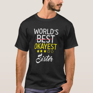 Camiseta Mundos Irmã Mais Adorada Mulheres Novelty Graphic