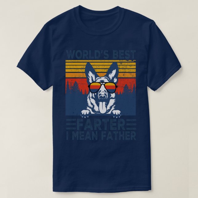 Camiseta Mundos Mais Fartos Quero Dizer Padre Melhor Sheph  (Frente do Design)