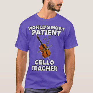 Camiseta Mundos Mais Paciente Professor Cello Cellist Engra