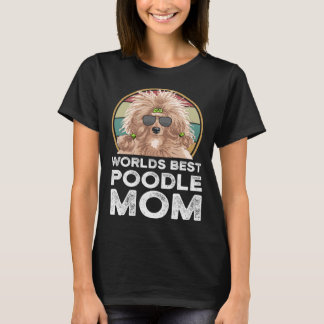 Camiseta mundos melhor poodle mãe poodles