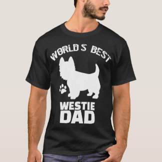Camiseta Mundos Melhores Cães de Pai Westis Puppy Pups F
