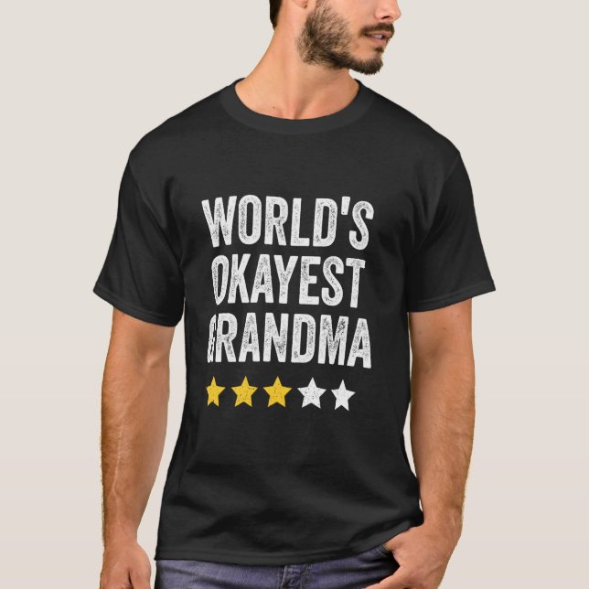 Camiseta Mundos Muito bem Vovó Família Engraçada Correspond (Frente)