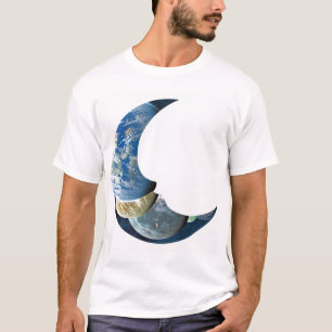 Camiseta Mundos Novos Estranhos Montagem de Planeta Alien