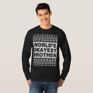 Camiseta Mundos Okayest Brother Ugly Christmas Sweater
