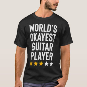 Camiseta Mundos Okayest Guitar Player Music Lover Engraçado