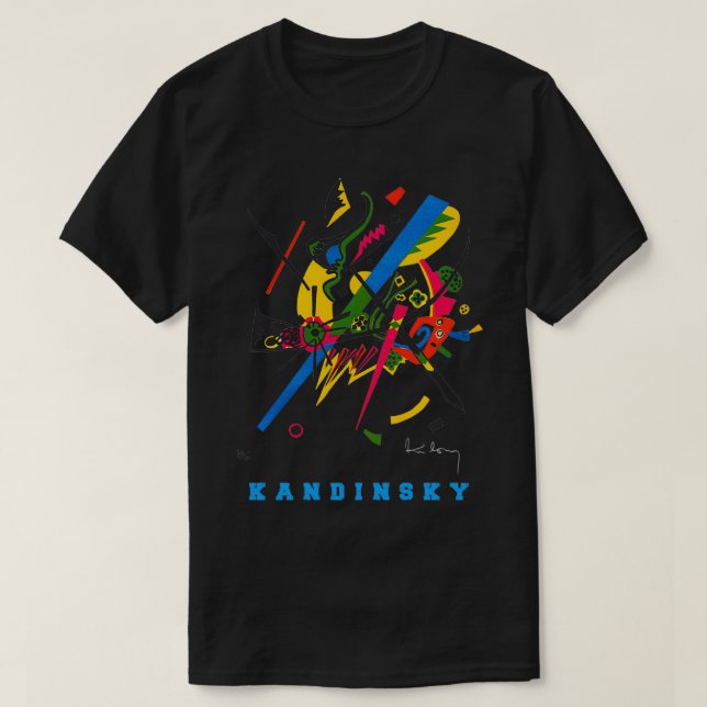 Camiseta Mundos Pequenos de Abstrato de Arte Wassily Kandin (Frente do Design)