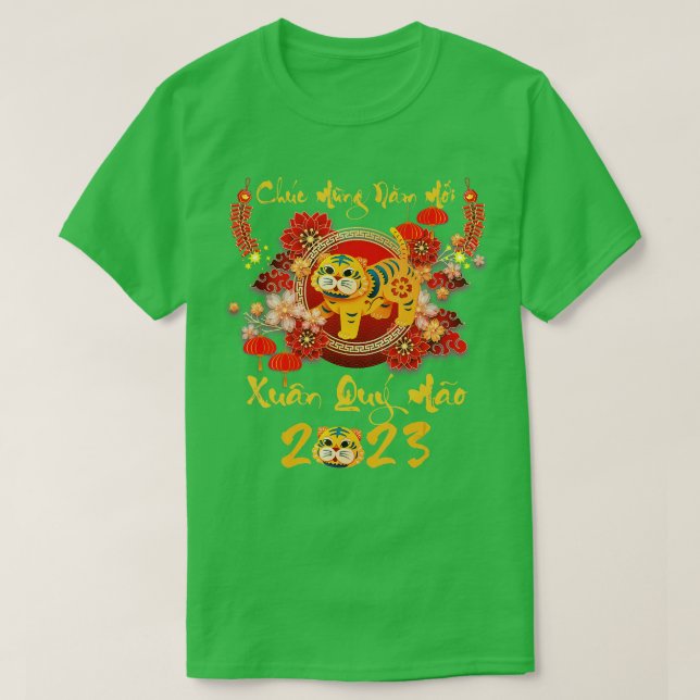 Camiseta Mung Nam Moi Xuan Quy Mao 2023 Lunar Vietnamita Ne (Frente do Design)