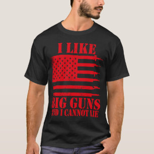 Camiseta Munição Arma Eu gosto de dizer armas grandes