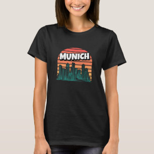 Camiseta Munich Retro Alemanha Vintage Munchner Viajando Tr