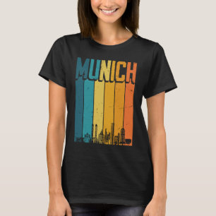 Camiseta Munique Skyline Retro Vintage Souvenir Munique