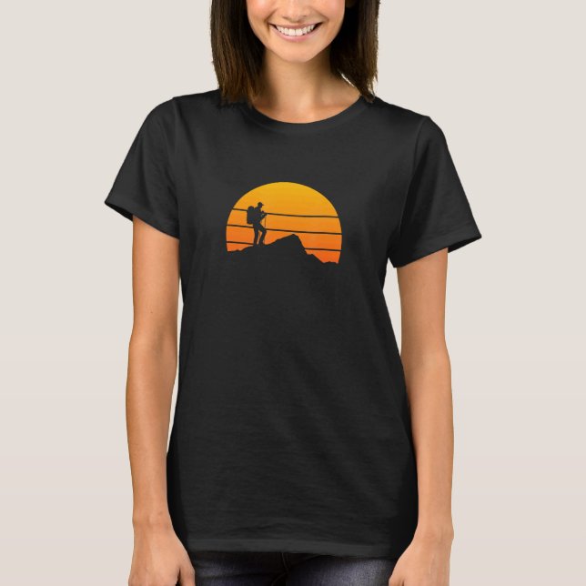 Camiseta Munro Bagging Hiking Sun Silhouette Scottish (Frente)