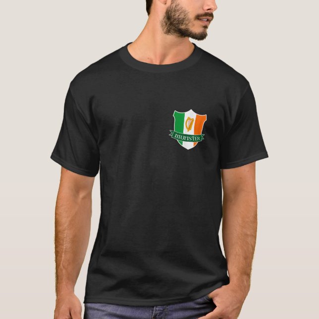 Camiseta MUNSTER Irish Name Ireland Flag Harp Family (Frente)