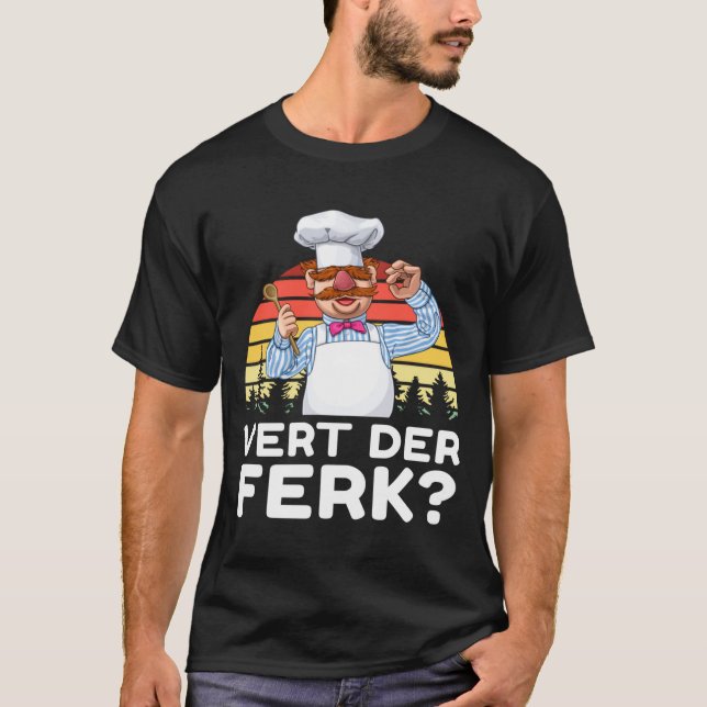 Camiseta Muppet Show Swedish Chef Expletive New Funny Stic  (Frente)