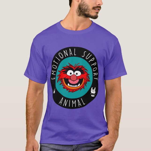 Camiseta Muppets Animal Emotional Support Animal Drummer vi (Frente)