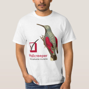 Camiseta Muraria do Tichodroma de Wallcreeper em meu Birder