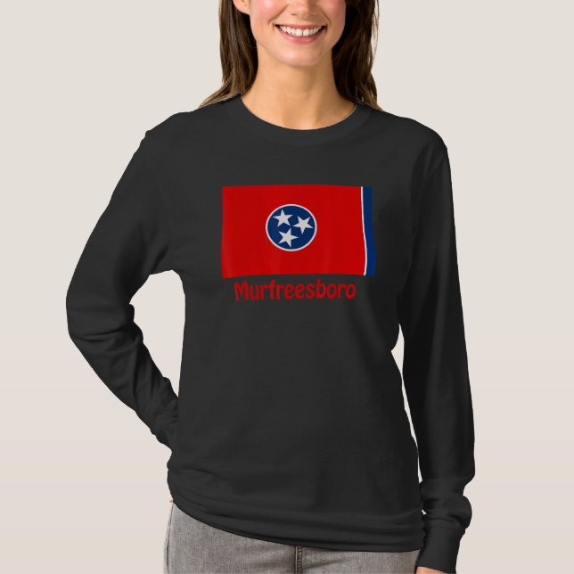 Camiseta Murfreesboro Tennessee Usa Flag Souvenir (Frente)