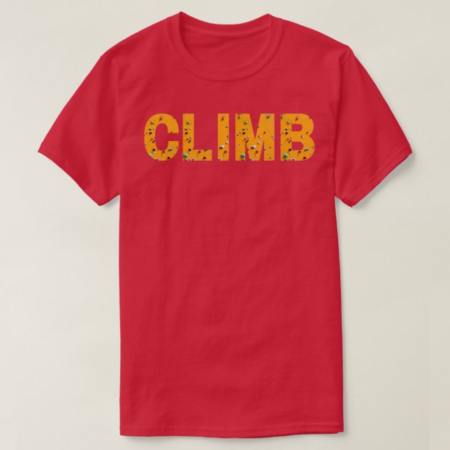 Camiseta Muro de Subida de Bouldering Interior (Frente do Design)