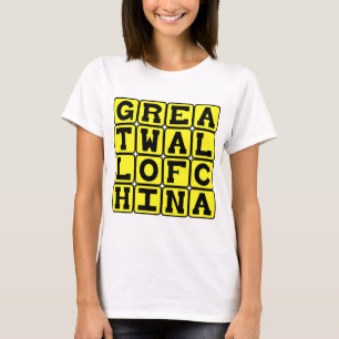 Camiseta Muro excelente da China, Maravilha do Mundo