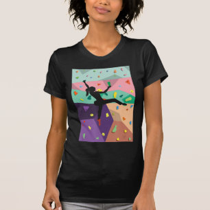 Camiseta Muro Subindo Em Escalas De Rocha Esportes De Ação 