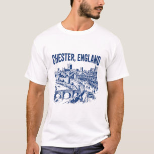 Camiseta Muros da Cidade Antiga de Chester Inglaterra