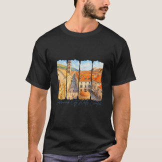 Camiseta Muros da Cidade de Dubrovnik Croácia Viagem Pincel