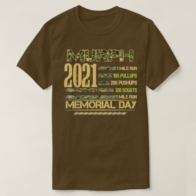 Camiseta Murph 2021 Workout Challenge American Memorial Day (Frente do Design)