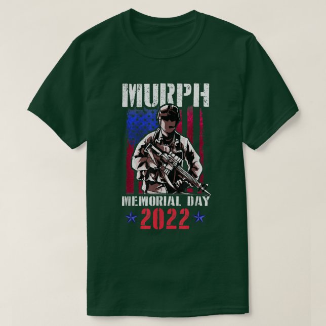Camiseta Murph 2022 Workout Challenge American Memorial Day (Frente do Design)