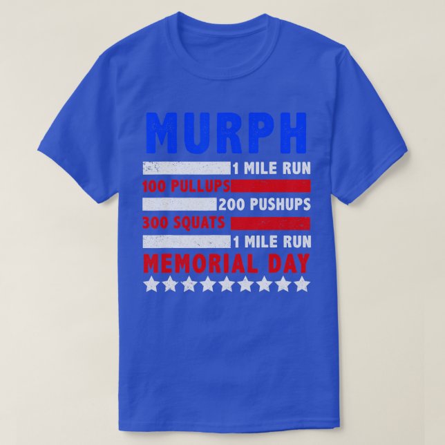 Camiseta Murph 2023 Dia Memorial Workout Patriótico WOD 1 (Frente do Design)